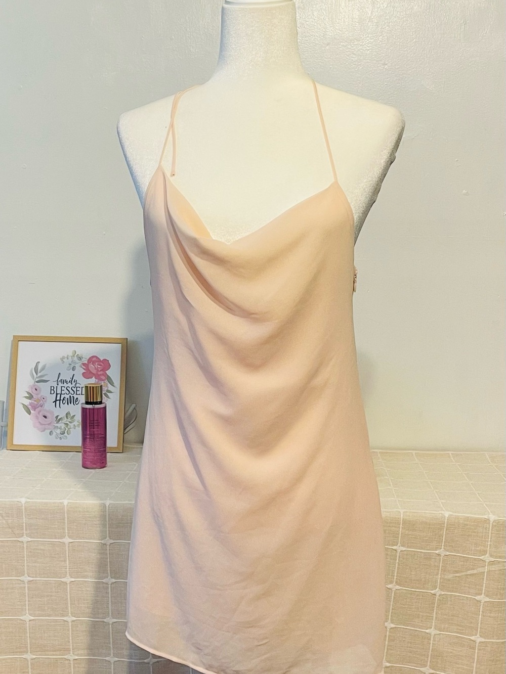 Forever 21 Pink light  nude mini dress size S NWT - Picture 4 of 12